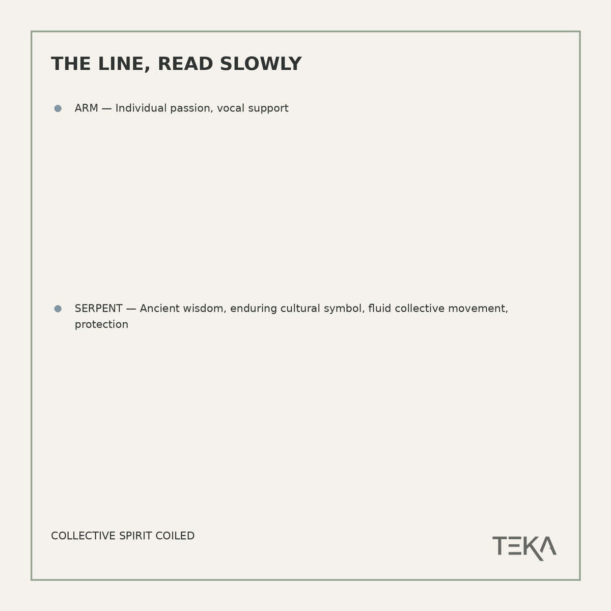 TEKA 6993 — COLLECTIVE SPIRIT COILED