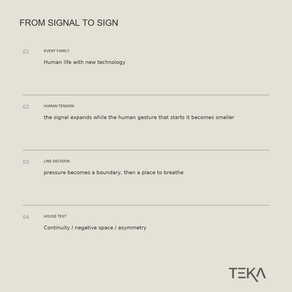 TEKA 5B5B — THE SIGNAL STAYS HUMAN — TEKA product view 5